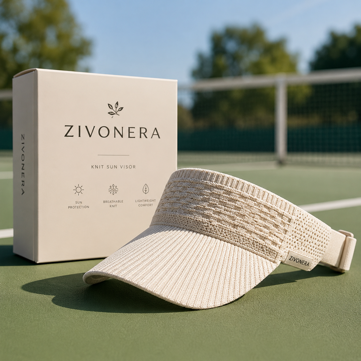 Women's Breathable Knitted Sun Visor Hat