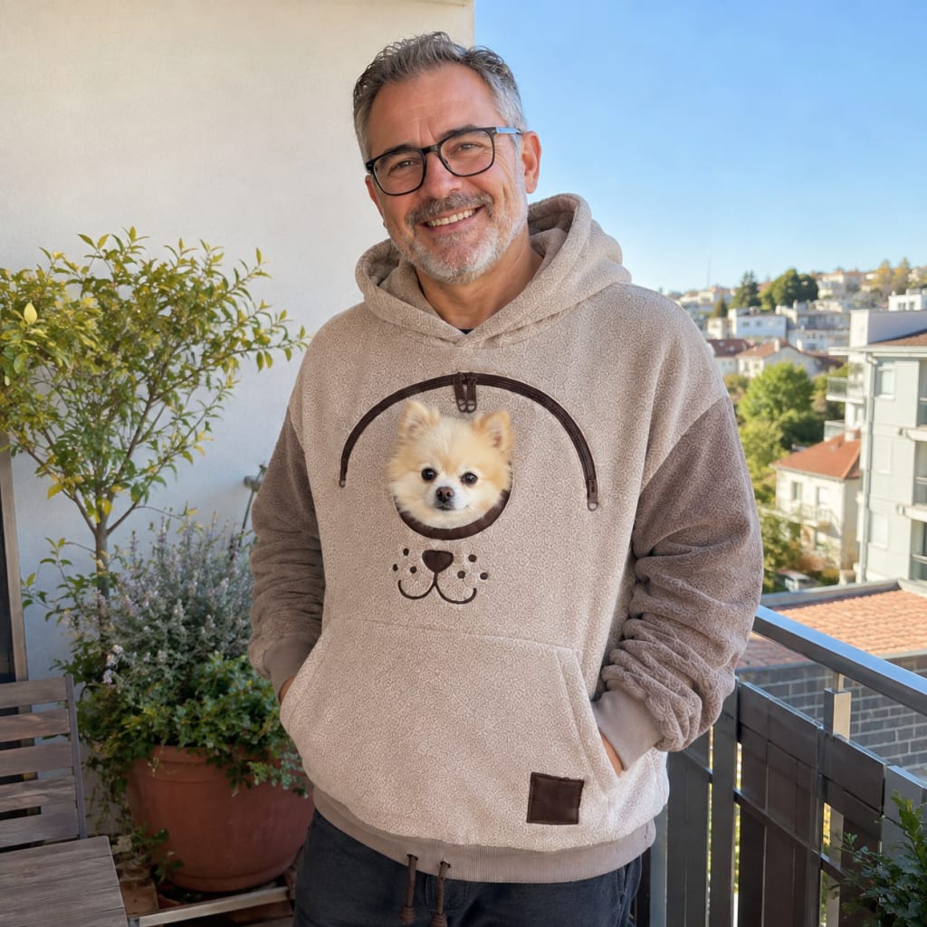 Cozy Hands-Free Pet Bonding Hoodie